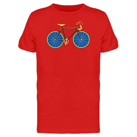 Road Bike Blue Wheels Tee Men's -Image by