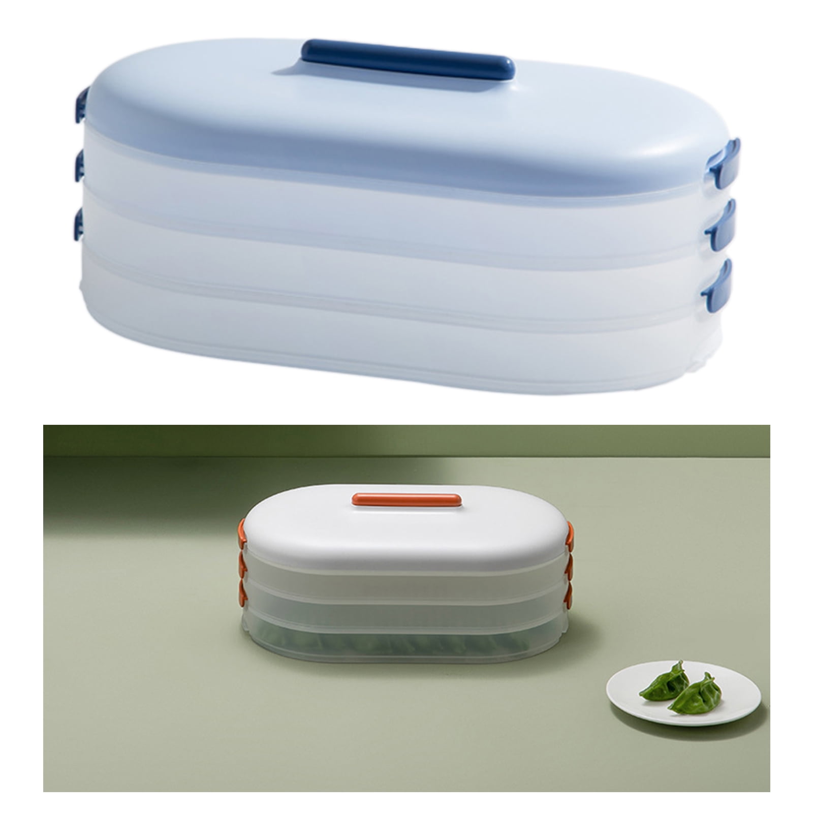Axioma Freezing Container Fridge Shelf Holder Food Grade blue