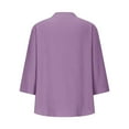 thumbnail image 5 of WCJM Long Sleeve Crop Tops for Women Twist Back Workout Cropped Women's Long Sleeve T-Shirt Cotton Linen Shirts for Women Button Down Tops Short Sleeve Casual Blouses Oversized Tshirts  2026, 5 of 5
