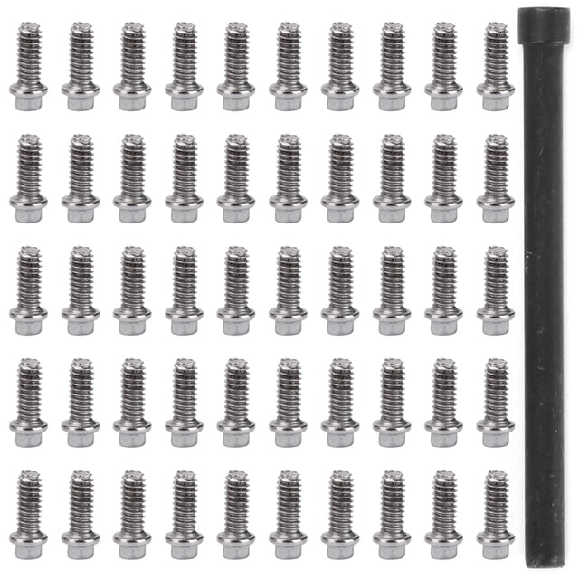 50 Tornillos para Cubo de Llantas de Coche RC, Tornillos de Acero inoxidable para llantas de rueda, Kit de Tornillos para Coche Trepador de control remoto 1/10
