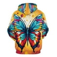 thumbnail image 4 of Watercolor Butterfly Hoodies Long Sleeve Casual Hoodie Winter Oversize Loose Hooded Sweatshirts, 4 of 5
