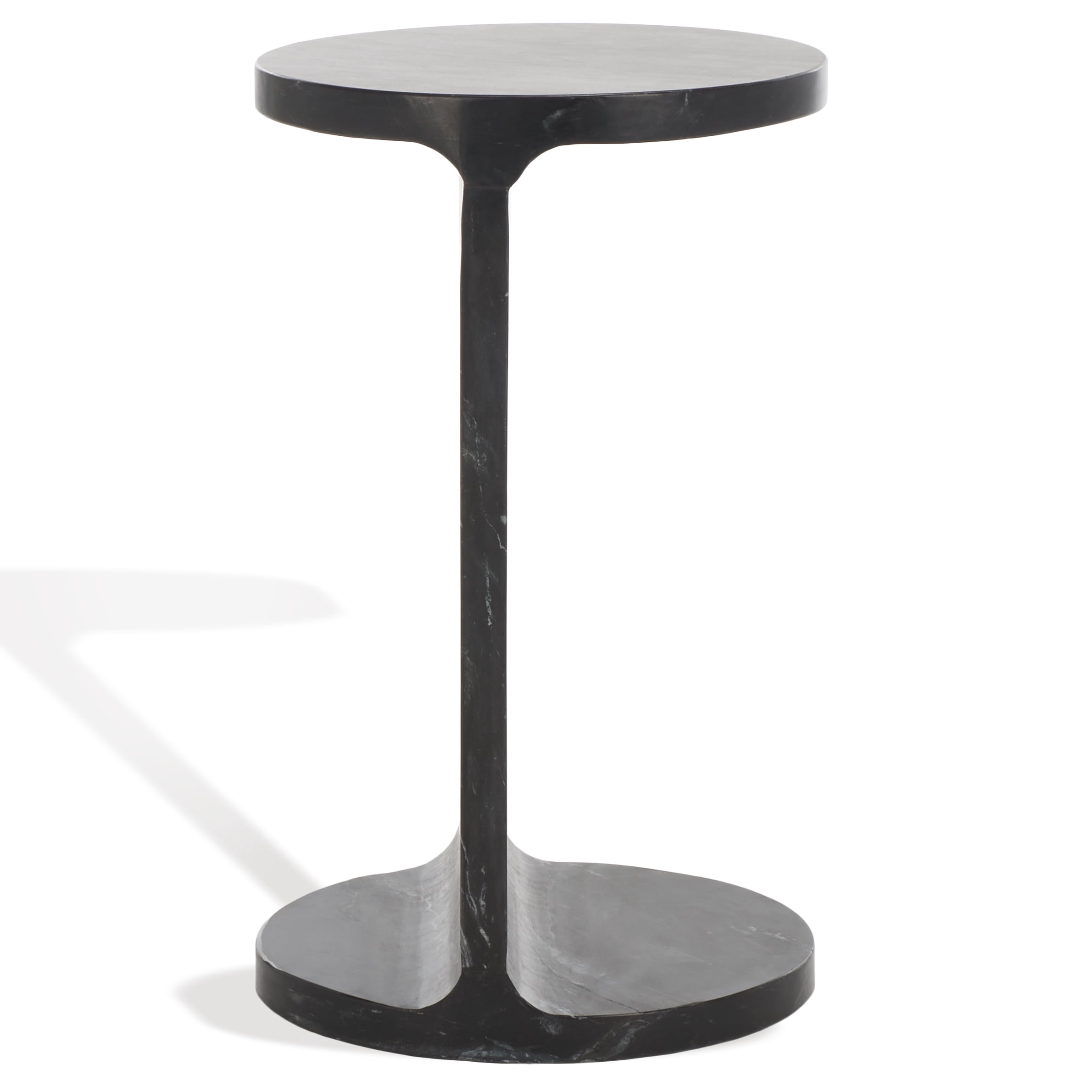 Safavieh Couture Melinda Marble Round C End Table, Black