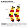 thumbnail image 3 of Women Colorful Crew Socks Spanish Flag Novelty Fun Socks For Mens, 3 of 7