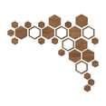 thumbnail image 2 of Pegatinas de pared Sunnimix de madera Hexagonal para decoración del Hogar, 2 of 8