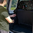 thumbnail image 4 of Drydeepin Mushroom Daisy Starry Night Car Back Seat Cover, Rear Bench Seat Towel Cover Breathable Non-Slip Rear Seat Cover Universal Fit for Sedans SUVs Truck Auto Interior Decor, 4 of 7