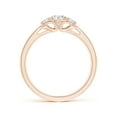 thumbnail image 2 of ANGARA Natural Prong-Set Diamond Three Stone Ring in 14K Rose Gold for Women (Size-4.6mm| Color-G| Clarity-VS2) | April Birthstone, Anniversary, Jewelry Gift for Women | Natural Diamond Ring, 2 of 9