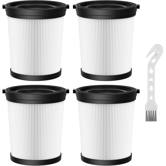 Lot de 4 Filtres HEPA FSV001 Compatibles avec Fabuletta FSV101, FSV001, VacLife VL732, Girnoor G160&G165, Afoddon A300, Lubluelu 202, Oraimo OSV-102, Besswin W26 Aspirateurs-Balais Sans Fil