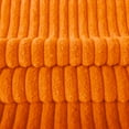 thumbnail image 4 of Soft Corduroy Striped Velvet Series Decorative Throw Pillow, 20" x 20", Orange, 2 Pack, 4 of 6