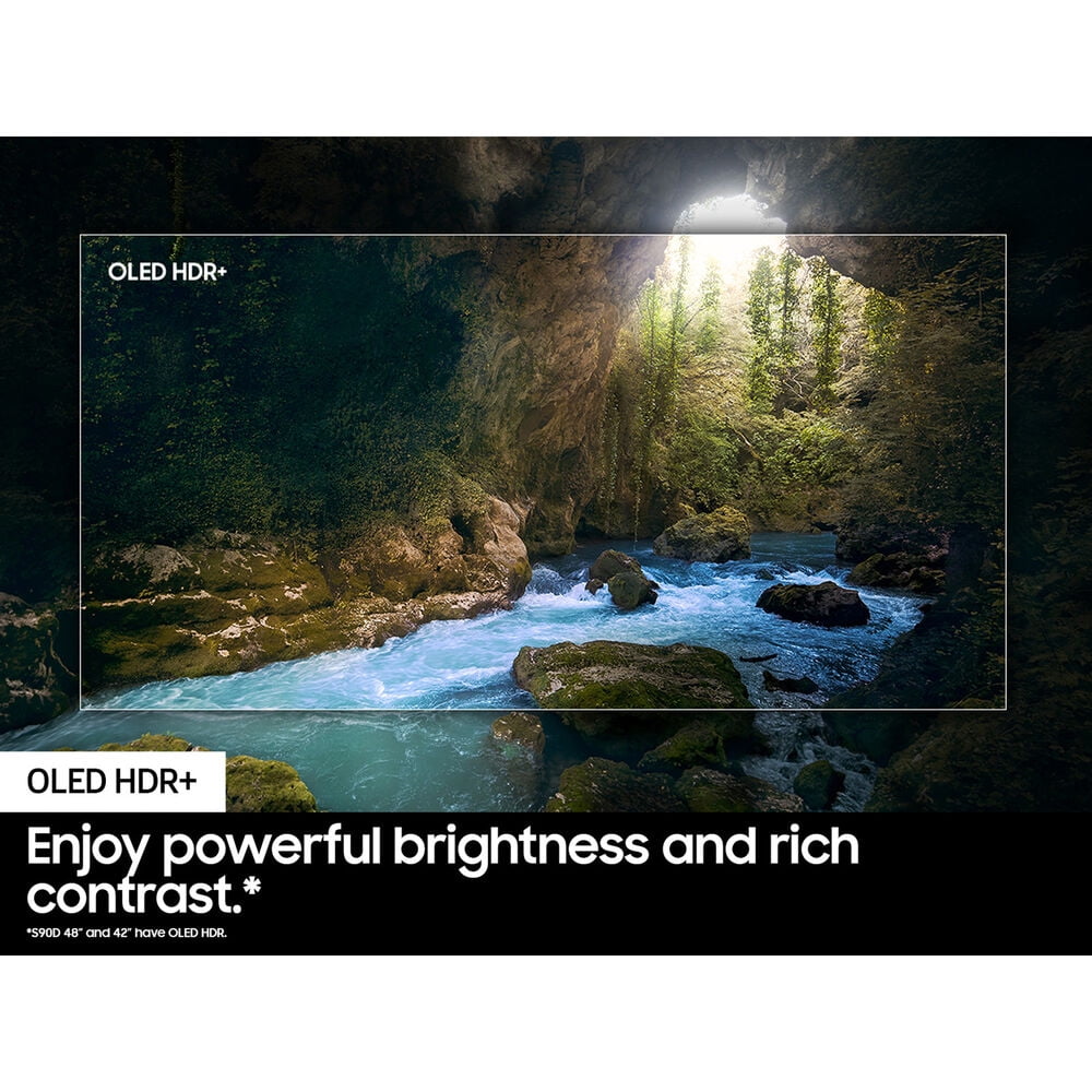 Samsung QN77S90DA 77 Inch OLED 4K Smart TV (2024) Bundle with Deco Gear 4K HDMI 2.0 Cable X2 & CPS Exclusive 12 Month Protection