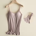 thumbnail image 2 of Hesxuno Women Cami Tops Built-in Bra Sleeveless Maternity T Shirts Adjustable Spaghetti Strap Solid Tanks Casual Daily Basic Wear Tank Tops Khaki L, 2 of 7