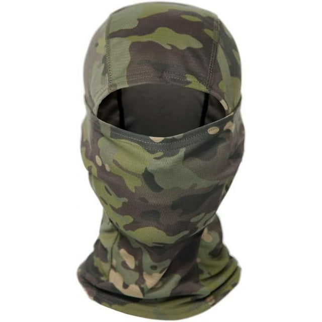 AVEKI New Camouflage and Solid Color Headgear, Balaclava, Hiking Hat, Outdoor Riding Sunscreen Face Mask 0517M