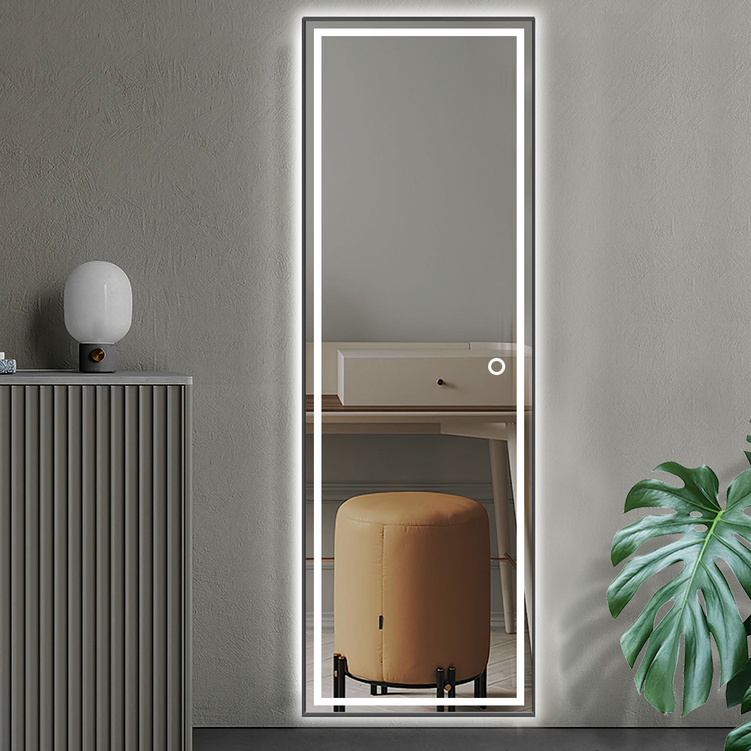 NeuType 65" x 22" LED Mirror Full Length Mirror with Lights Large