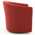 thumbnail image 3 of Pemberly Row 19"H Traditional Fabric Swivel Club Chair in Red, 3 of 4