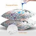 thumbnail image 4 of Sea Turtle Coastal Throw Pillow Covers 18x18 Inch Set of 2, Summer Beach Coral Ocean Seagrass Waterproof Outdoor Pillow Covers, Decorative Cushion Pillowcases for Couch, Sofa, Bed, Garden, Patio, 4 of 9