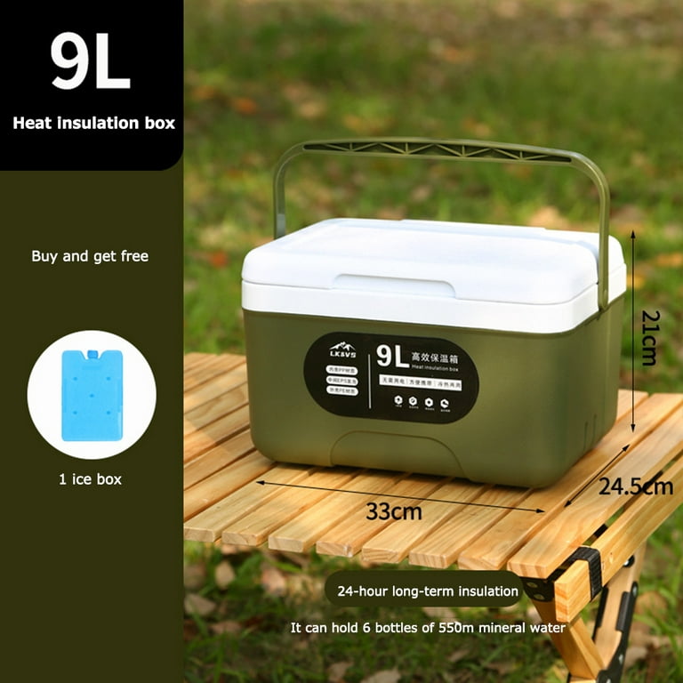 6L/9L Beer Cooler Box Car Refrigerator Freezer Mini Fridge Picnic Tableware  Heat / Cold Preservation Outdoor Camping Supplies