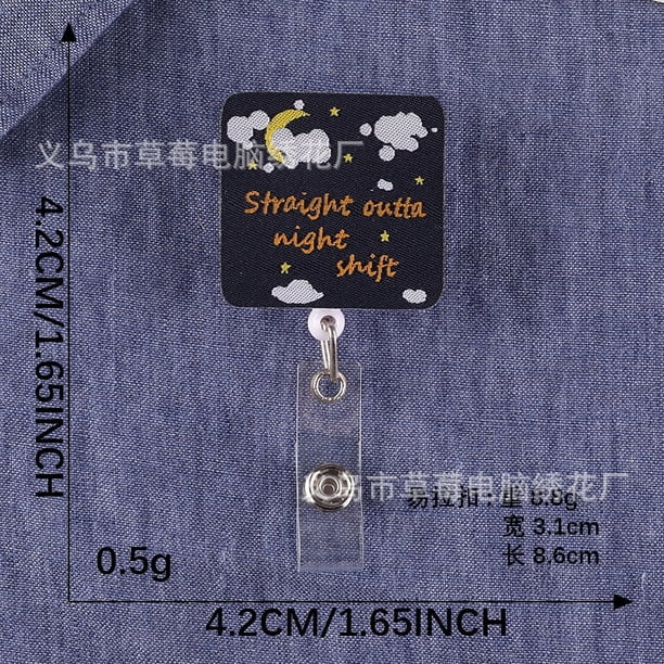 5 Empleado Insignia de Trabajo Insignia Retráctil Hebilla de Identificación Insignia Clip de Cordón de Primavera