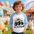thumbnail image 6 of Aihuaihua Toddler Boys Easter Shirts Bunny Graphic Long Sleeve Crew Neck Raglan T-Shirt Funny Rabbit Tops, 6 of 6