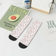 thumbnail image 7 of Rateoe Floral Pattern Quarter Crew Socks,Toe Seamed Ankle Socks,Cotton Cushioned Breathable Athletic Crew Sports Socks, 7 of 7