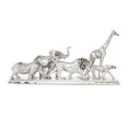 thumbnail image 3 of Deco 79 Polystone Safari Animals Sculpture 27"" X 6"" X 13"" Silver, 3 of 5
