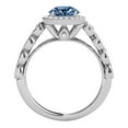 thumbnail image 3 of Mauli Jewels Engagement Rings for Women 1.35 Carat Blue Diamond Ring Crafted 4-prong 14k Solid White Gold, 3 of 6