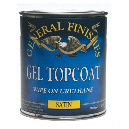 Gunmetal Powder Coat Finish - General Finishes Clear Satin Topcoat Gel, Quart