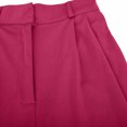 thumbnail image 6 of BLTIBY Womens Suit Pants Solid Colour Ladies Flat Front Stretch Pants High Waist Straight Leg Loose Dress Pants Regular for Office Business Casual Trousers with Pockets Plus Size Hot Pink L, 6 of 9