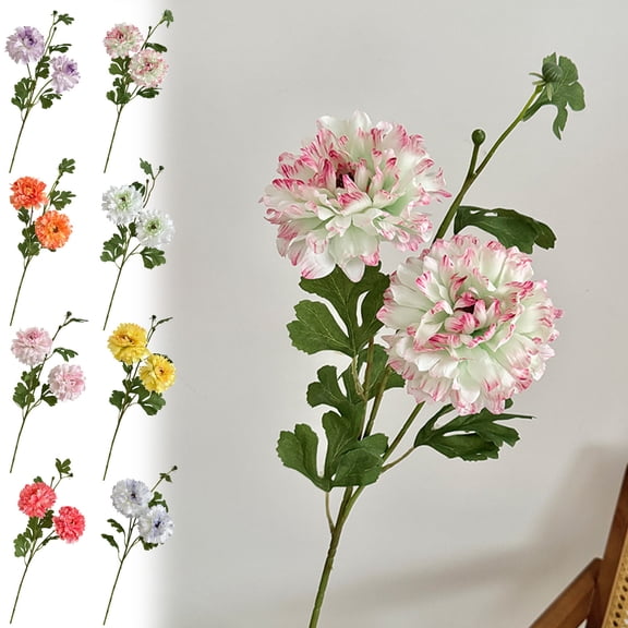 Tarmeek Artificial Peony Flowers, 30.7 Inch Realistic Fake Flower Stems for Home Decor, Luxury Silk Peony Branch for Living Room Vase Centerpiece Decor