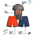 thumbnail image 7 of Pro Athlete Boys Shorts Sets - 3 Piece Athletic Graphic Tee and Dry Fit Shorts for Boys (8-16), 7 of 7