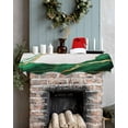 thumbnail image 5 of Dark Green Marble Fireplace Mantel Scarf Table Runner,Modern Ink Painting Art Abstract Winter Garland Mantel Top Tablerunners Dresser Scarves Cover Decorations for Windows Party Living Room 70''x17'', 5 of 6