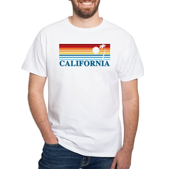 CafePress - California White T Shirt - Men's White Classic Cotton T-Shirts