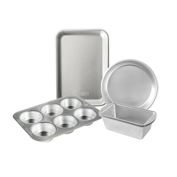 Nordic Ware 5 Piece Aluminum Air Fry and Compact Oven Bakeware Set, Silver