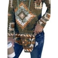 thumbnail image 4 of DYMADE Women Plus Size V-neck Printed Pullover Long Sleeve T-shirt Top, 4 of 4