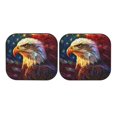 thumbnail image 7 of Bingfone Geometric American Bald Eagle Windshield Sun Shade 2-Piece Foldable Car Front Window Sunshade for Most Sedans SUV Truck - Large, 7 of 7