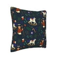 thumbnail image 2 of Square Throw Pillow Covers with Core, Cartoon Soldier White Horse Pillows for Sofa Beds, 18"x18", 2 of 9