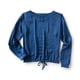 thumbnail image 1 of Blusa de punto de Manga larga Aeropostale azul grande, 1 of 1