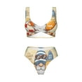 thumbnail image 4 of Daiia Hello Summer Cute Gnome Women's Bikini Set Two Piece Swimsuit High Waisted Bikini Adjustable Straps Bikini Perfect for Beach, Pool, and Summer Vacation-Large, 4 of 9