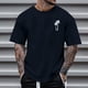 thumbnail image 2 of Playeras De Compresión De Verano Para Hombre, Camiseta De Manga Corta Con Cuello Redondo Y Estampado Parcial, Camiseta De Tendencia Con Estampado De Plumas, 2 of 4