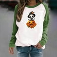thumbnail image 2 of FDGIU 2025 Halloween Graphic Tees for Women, Pumpkin Long Sleeve Tops, Loose Cute Crewneck Pullover, Soft Breathable Casual Top, 2 of 6
