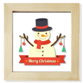 thumbnail image 1 of Merry mas Snowman Cartoon Illustration Square Picture Frame Wall Tabletop Display, 1 of 3