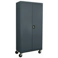 thumbnail image 2 of Sandusky Lee 20-Gauge Welded Steel Mobile Garage Storage Cabinet with Wheels, Charcoal, 2 of 8