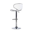 thumbnail image 5 of Powell Herbert Swivel Barstool, 23"-31.75" Seat Height, Chrome Steel Finish with White Faux Leather Fabric, 5 of 17