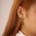 thumbnail image 4 of Lancharmed Gold Plated Earrings for Womens,Round Earring Sister Birthday Gifts, 4 of 7
