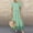 Green, variant on Women's Polka Dot Round Neck Short Sleeve Linen Maxi Dress Casual Summer Dress with Shawl Plus Size Lightweight Comfortable Daily Wear