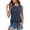 Navy, variant on Women's Strap Tank Top Trim Backless Vest Summer Going Out Tops 34b Shelf Bra 2XL