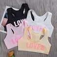 thumbnail image 1 of Gift Girl Bra Teen Crop Top Underwear Vest Racerback Puberty Sport Training Bras Letter Streetwear Tube Top New Year 7-14Y 10 91 He Qiyong unisex, 1 of 1