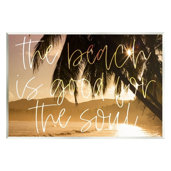 Stupell Beach Good For The Soul Tropical Sands Landscape Painting Wall Plaque Unframed Art Print Wall Art