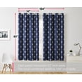 thumbnail image 3 of THD Arrow Printed Blackout Room Darkening Thermal Grommet Window Curtain Drape Panels for Living Room - Set of 2 - Navy Blue - 63" inch Long, 3 of 6