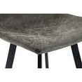 thumbnail image 6 of LeisureMod Elland Modern Upholstered Leather Bar Stool With Iron Legs & Footrest Set of 2, 6 of 8