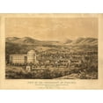 thumbnail image 2 of Vintage Places 32x25 Gold Ornate Wood Framed with Double Matting Museum Art Print Titled - University of Virginia 1856, 2 of 4