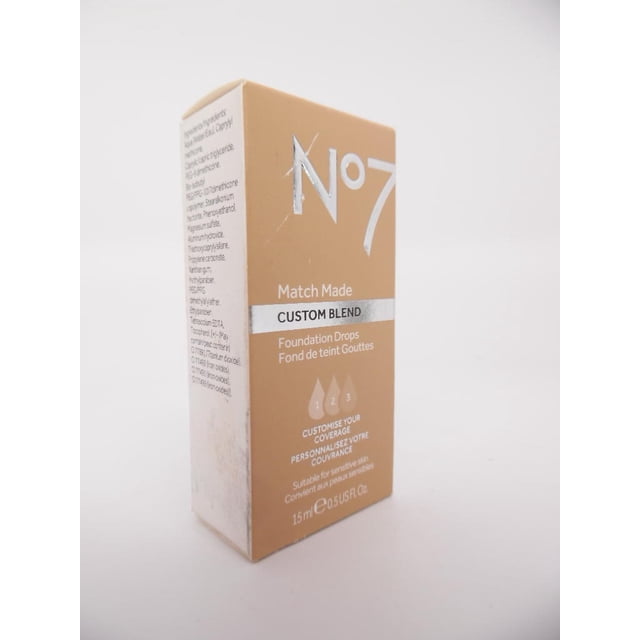 No7 Match Made Custom Blend Foundation Drops Cool Ivory 0.5 fl. oz